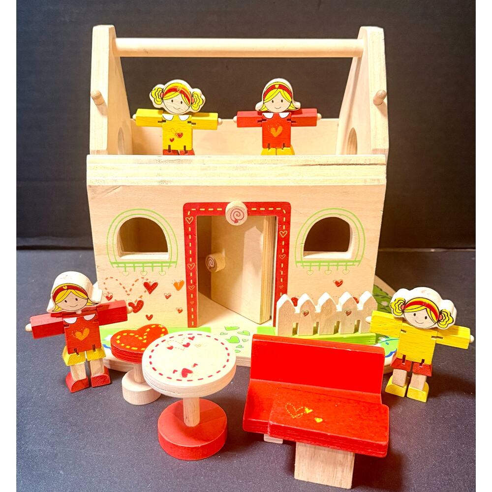 EverEarth Wooden Fairytale Doll's House Wooden Eco Friendly 11x10" Toy